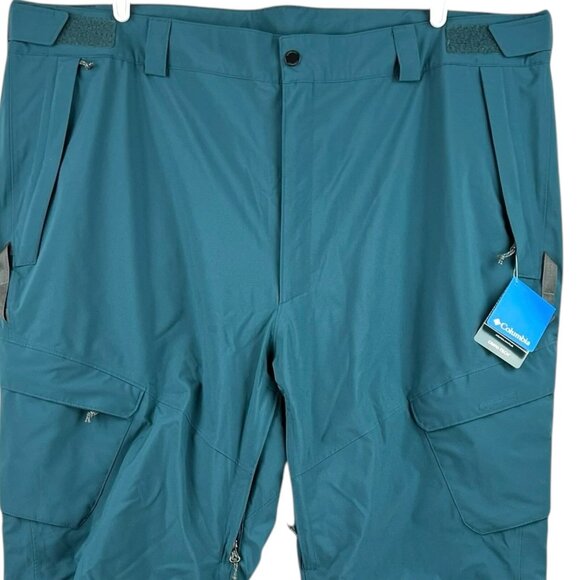 NWT Columbia Men's Snowboard Weatherproof Omni-Tech Powder Green Pants Size 3X - Picture 3 of 16